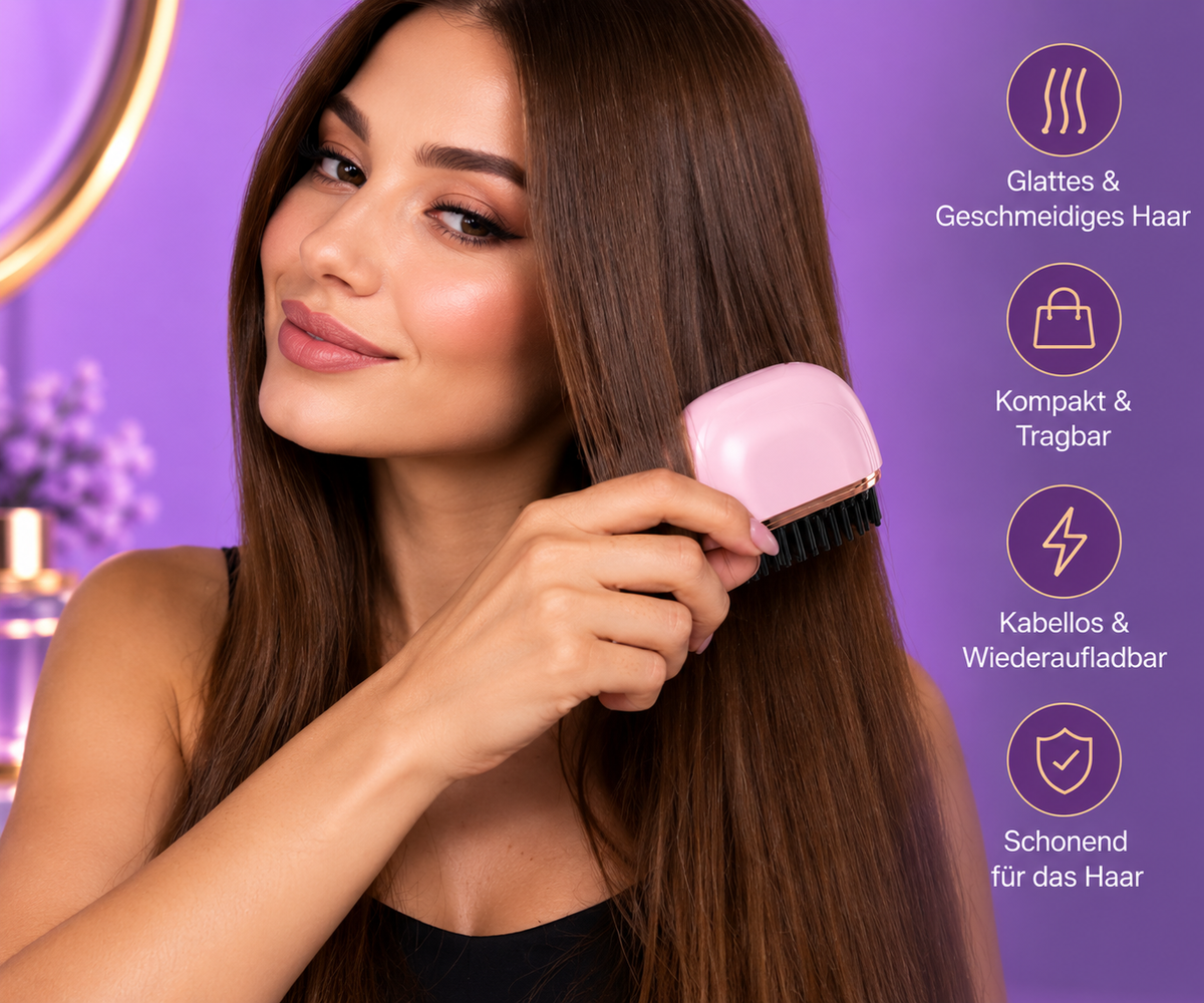 BeautyVella Kabellose Haarglättungsbürste