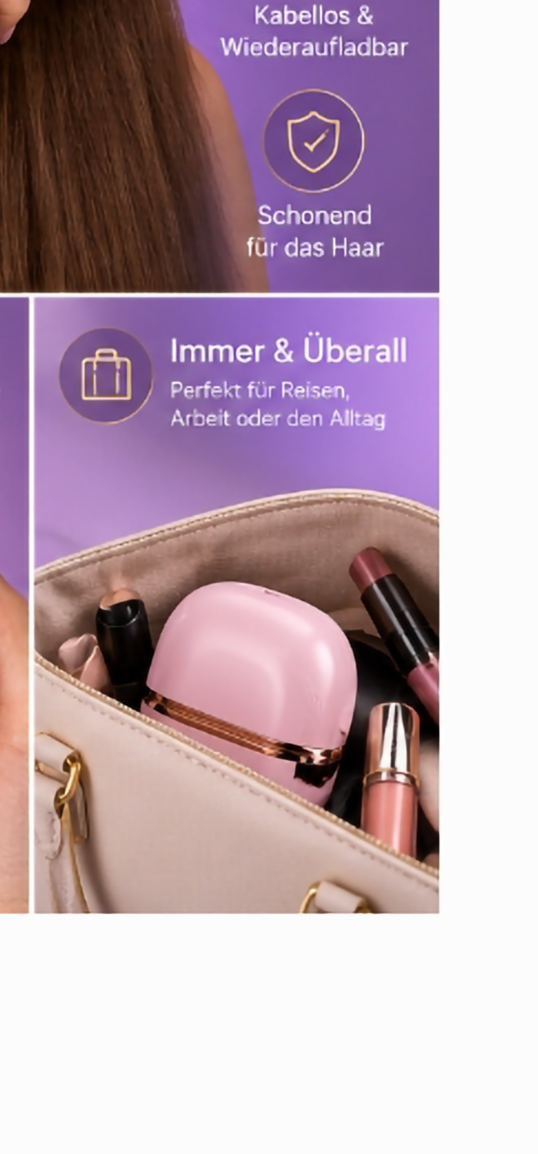 BeautyVella Kabellose Haarglättungsbürste
